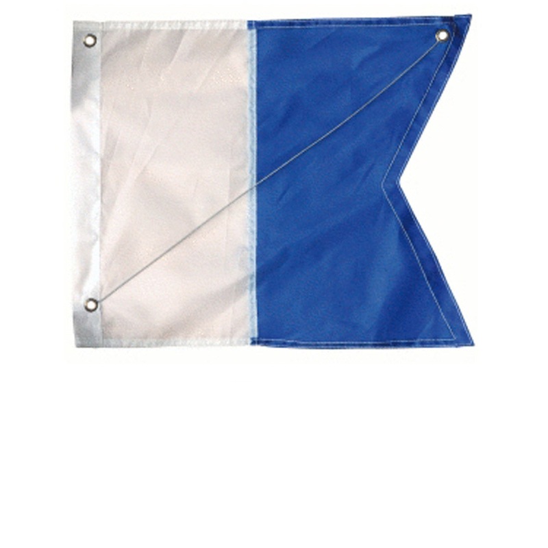 Alpha Universal Scuba Diving Flag - Dive Flag for Boat w/ Stiffener
