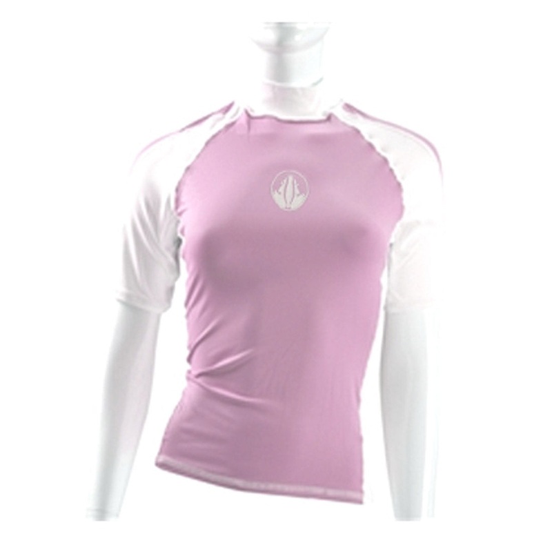 Akona Children's Girls' Short Sleeve Rashguard for Swimming, Snorkeling CLOSEOUT Pink