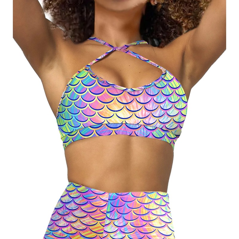 Spacefish Army Womens Psychedelic Mermaid Bikini