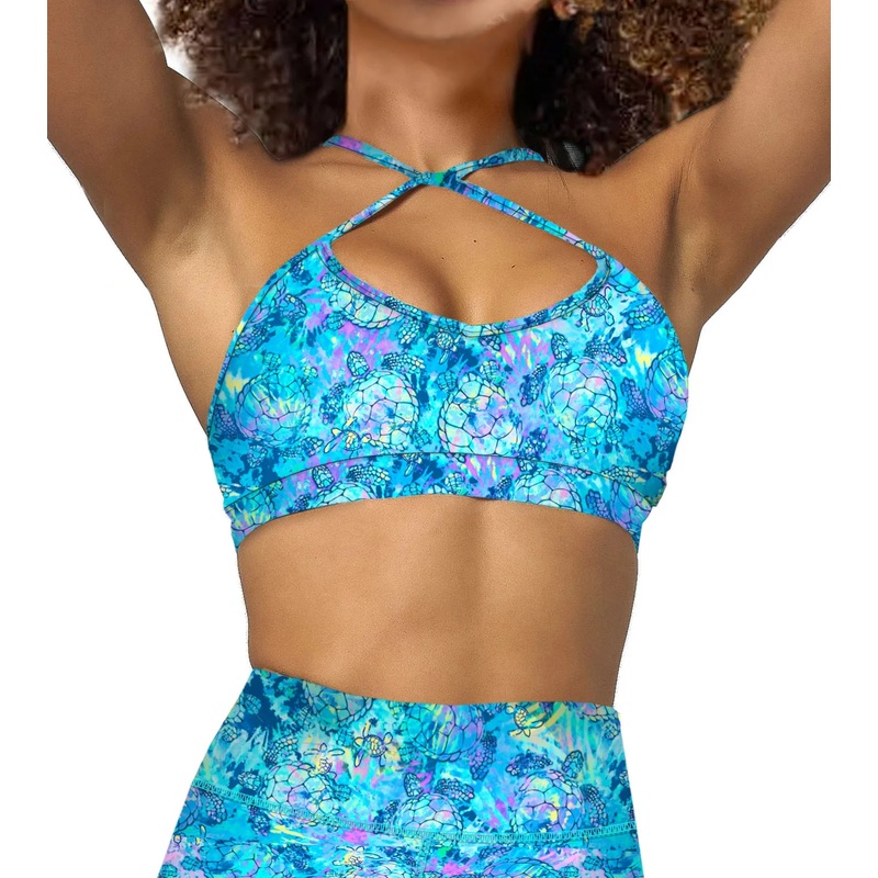 Spacefish Army Womens Turtle Tie Dye Bikini