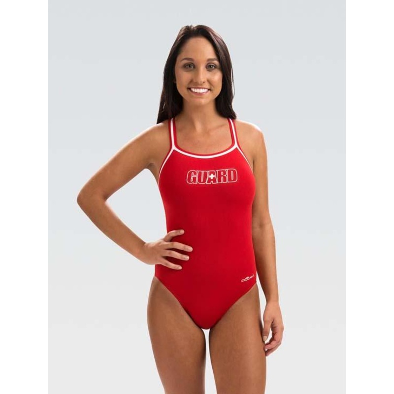 Dolfin Women's XtraSleek Solid Red Guard HP Back 1-Piece