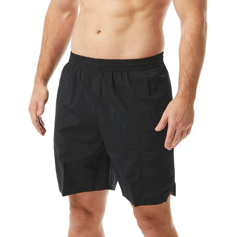 TYR Men's Black Deck Short with Logo - CRA Swim Team