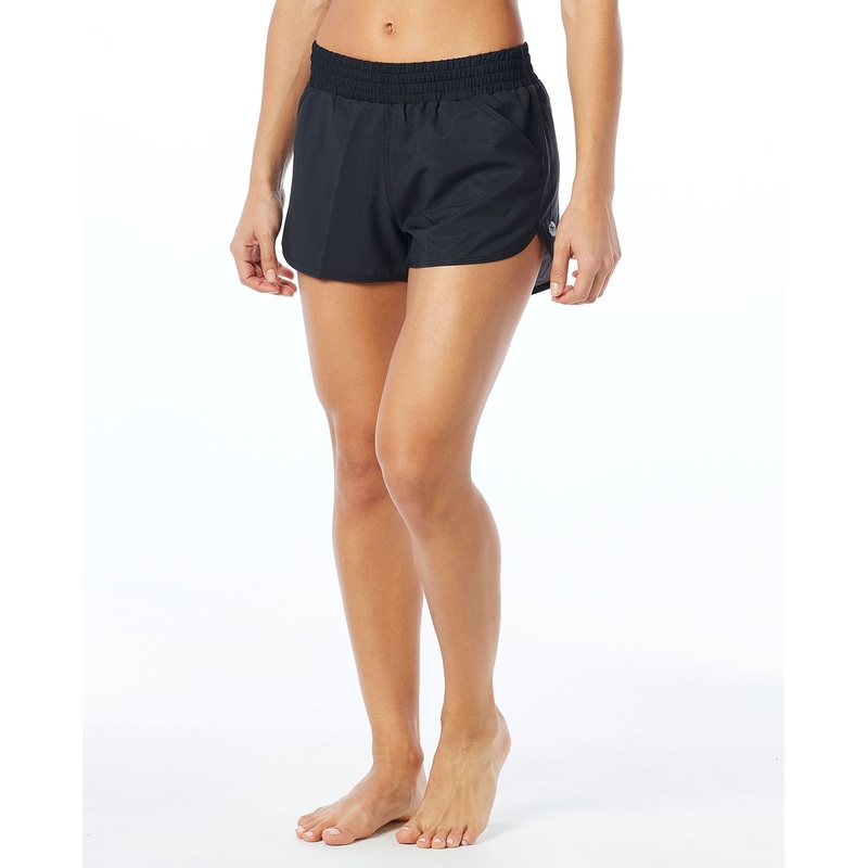 TYR Women's Black Layla Boardshort with Logo - CRA Swim Team