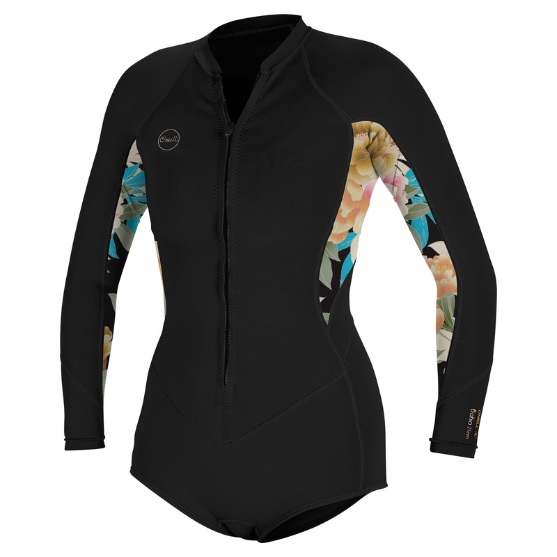 O'Neill Womens Bahia 2/1mm Long Sleeved Shorty Wetsuit