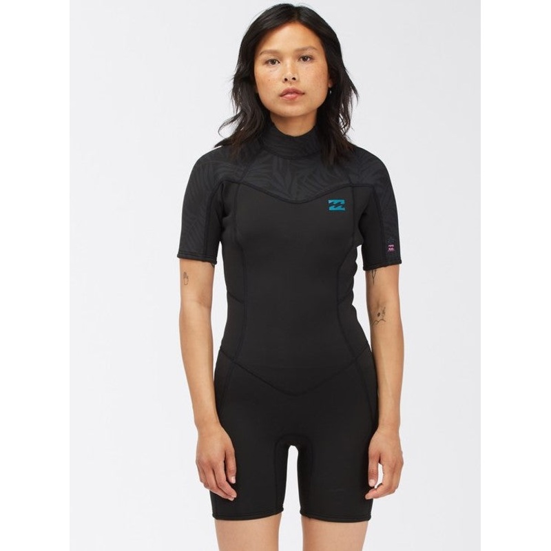 Billabong Womens Synergy 2mm Back Zip Shorty Wetsuit