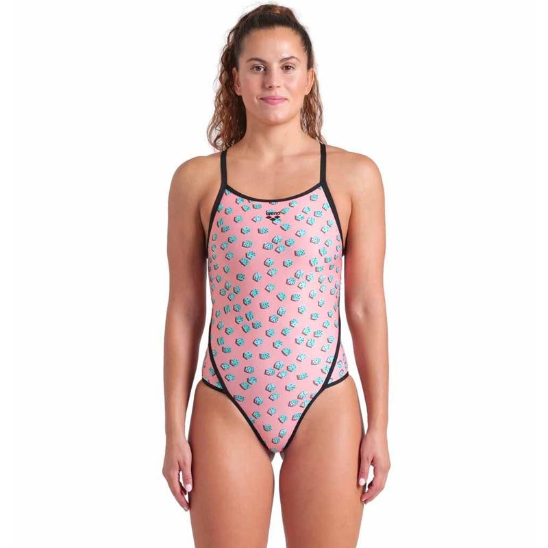 Arena - Dices Super Fly Back Ladies Swimsuit - Pink/Multi