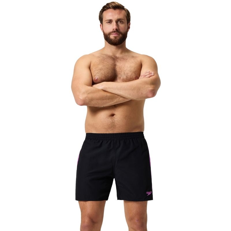 Speedo - Men's HyperBoom Splice 16'' Swim Shorts - Black/Pink