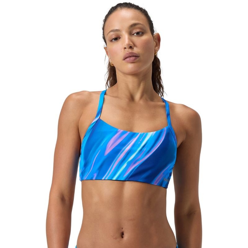 Speedo - Women's Printed Bikini Top - Blue/Teal