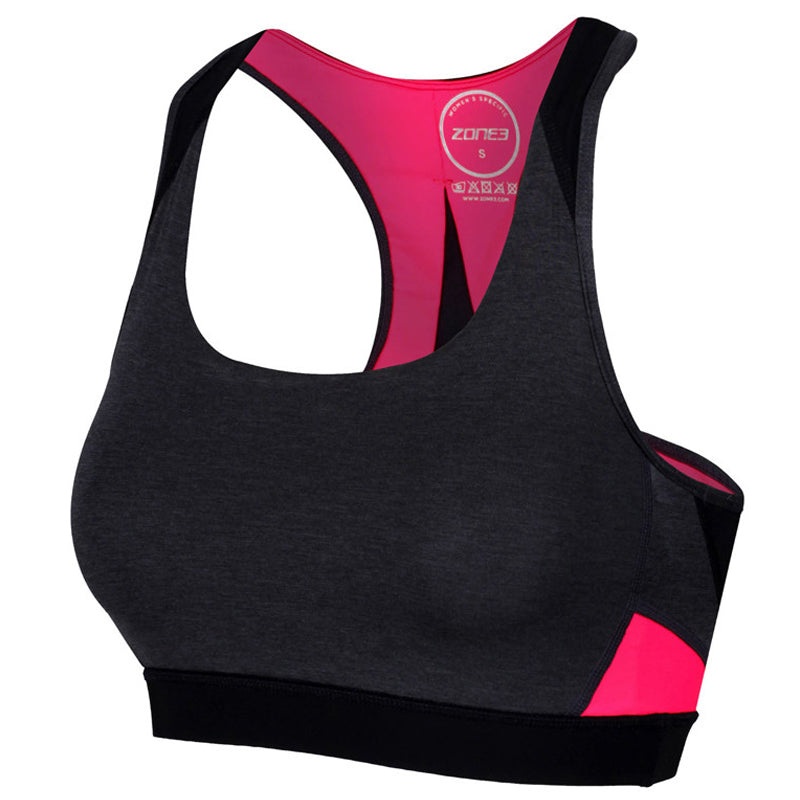 Zone3 - Women's Performance Culture Crop Top - Black/Coral
