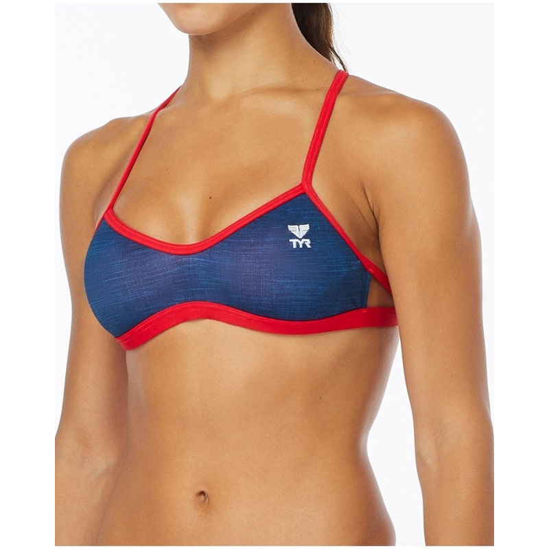 SANDBLASTED MOJAVE TIEBACK TOP & MINI BIKINI NAVY TYR