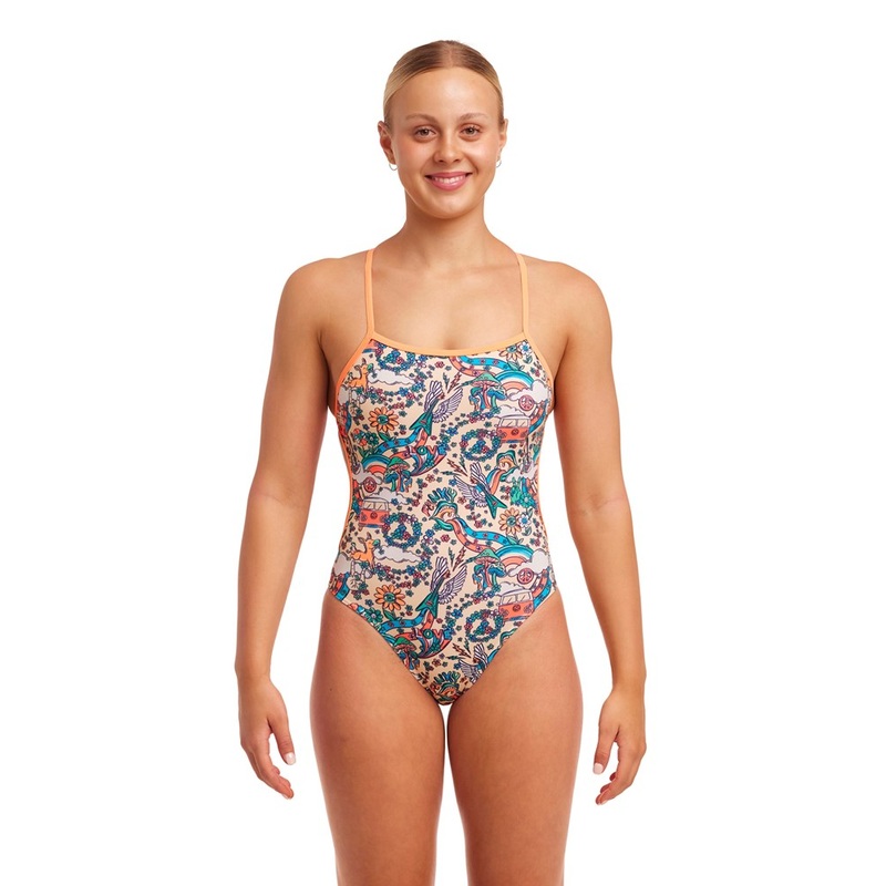 LADIES FREE LOVE TWISTED ONE PIECE