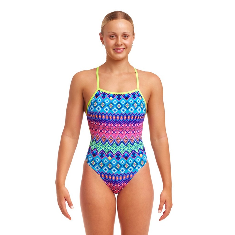 LADIES KRIS KRINGLE TIE ME TIGHT ONE PIECE