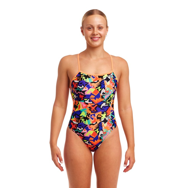 LADIES SAW TOOTH TWISTED ONE PIECE
