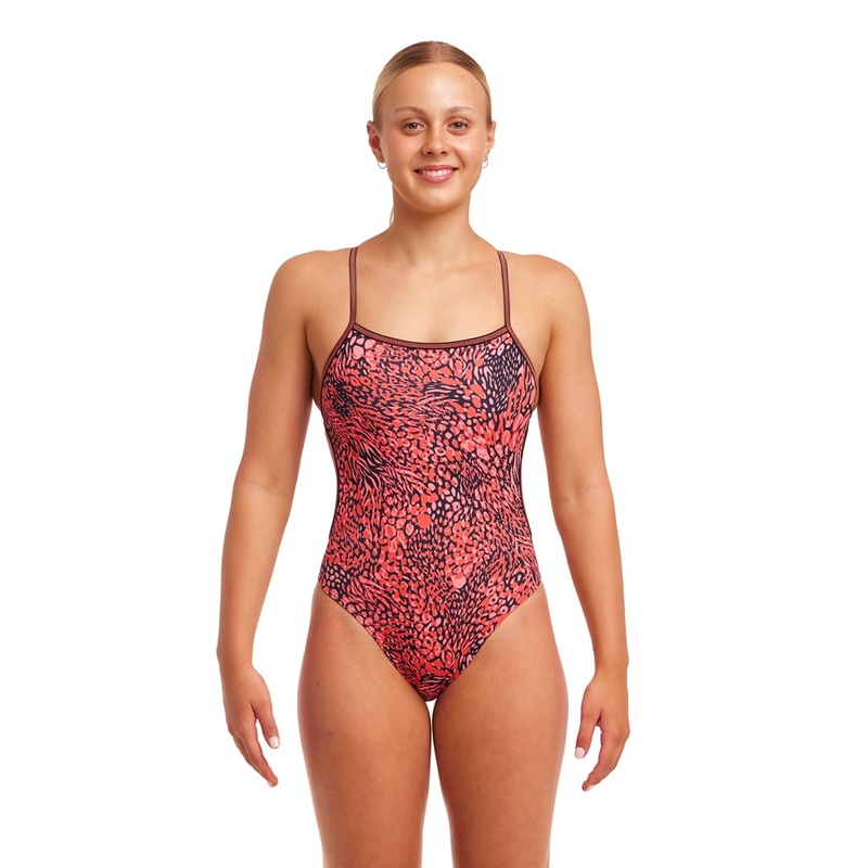 LADIES SPOT LOTS TWISTED ONE PIECE