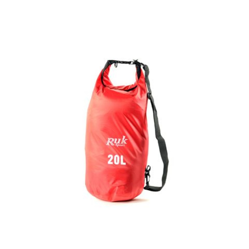 RUK 20L Dry Bag With Strap - Red