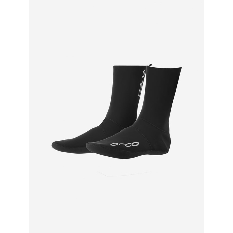 Orca Neoprene Unisex Swimming Socks - Black | Cold-Water Insulated Swim Socks with Grip