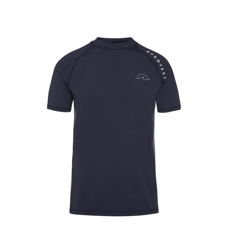 Protest PRTYAKOV Men's Short Sleeve Rashguard - Night Sky Blue