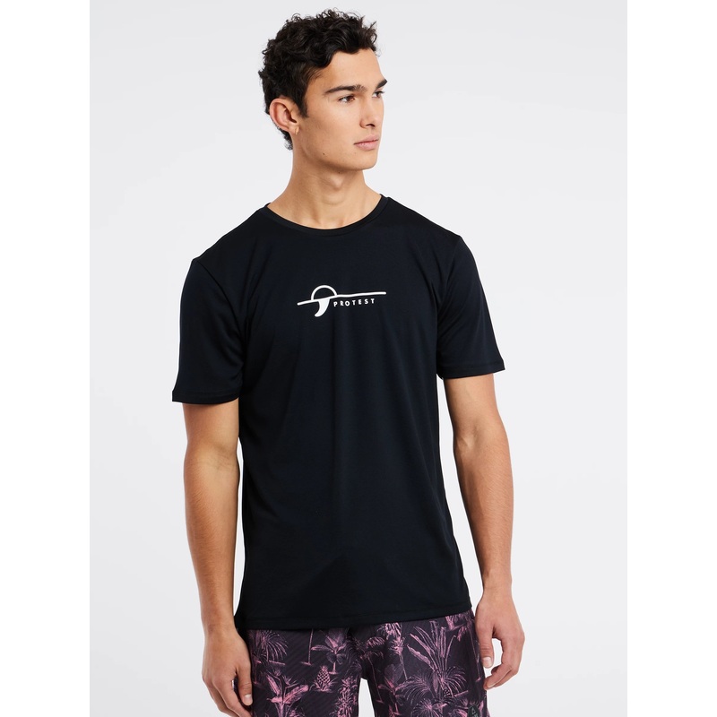Protest PRTLEGUNDI Men's Lycra Rashguard Surf T-Shirt - Black