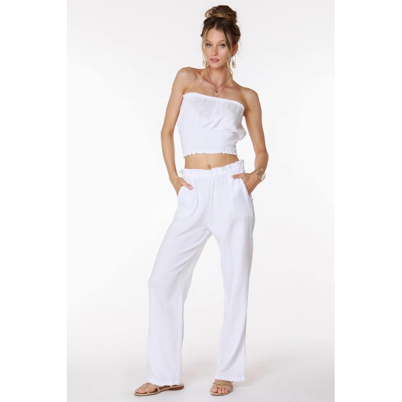 BOBI PAPER BAG WAIST WIDE PANT