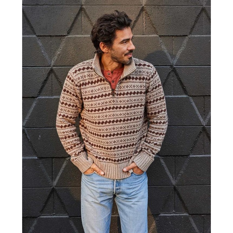 TOAD&CO MENS WILDE 1/4 ZIP SWEATER
