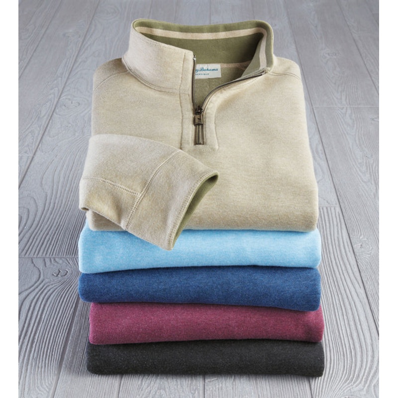 TOMMY BAHAMA NEW FLIP COAST HALF ZIP