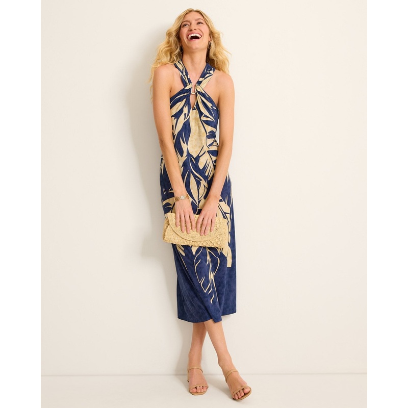 TOMMY BAHAMA REGAL FRONDS MIDI DRESS
