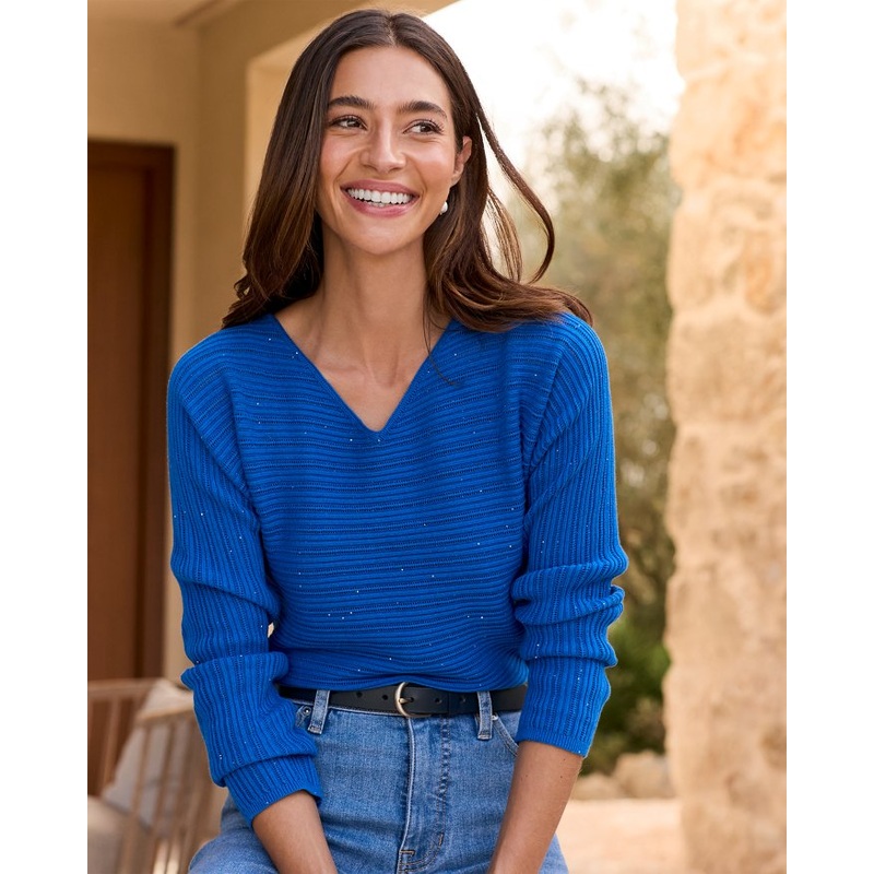 TOMMY BAHAMA JEWEL BAY VNECK MODAL SWEATER
