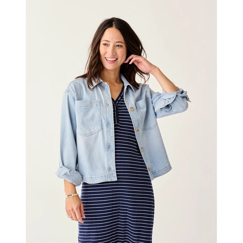 CARVE FLORA DENIM SHACKET