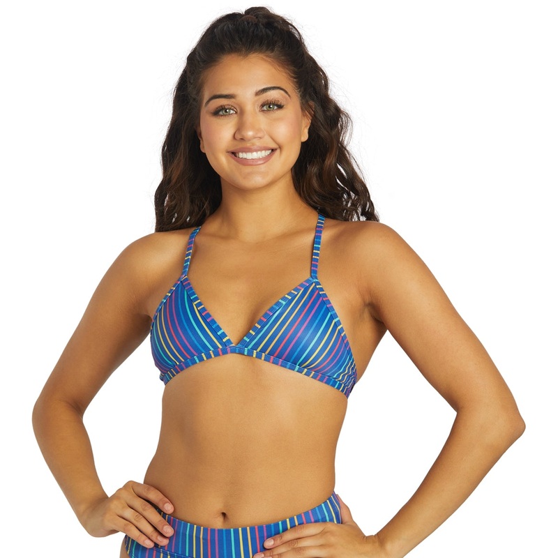 JOLYN Women's Triangle Funfetticini Bikini Top