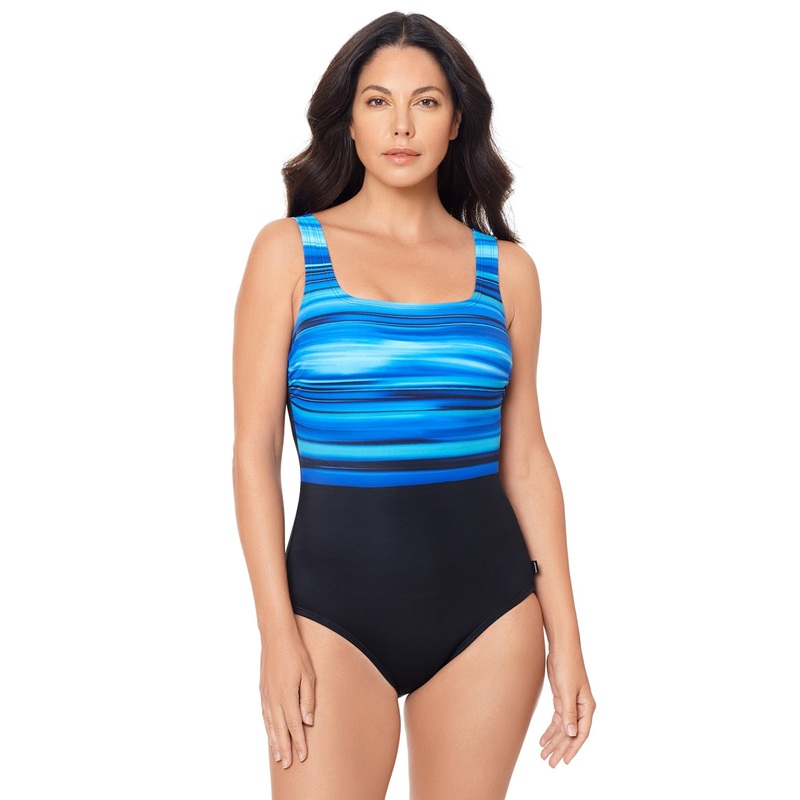 Reebok Women's Calm Moment Scoop Neck One Piece Swimsuit