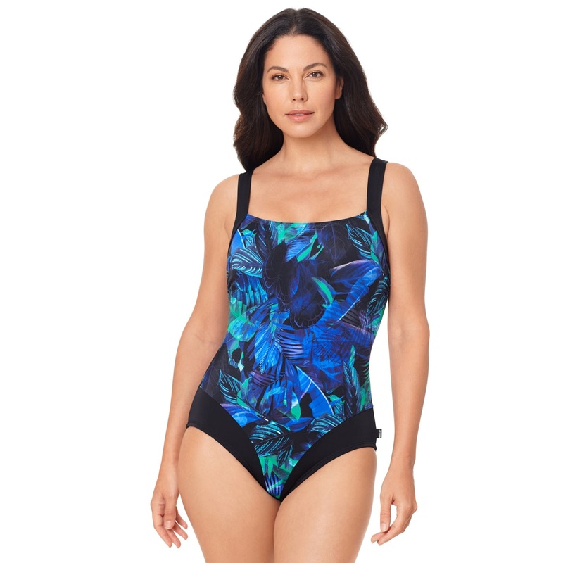 Reebok Women's Neon Visions Scoop Neck One Piece Swimsuit