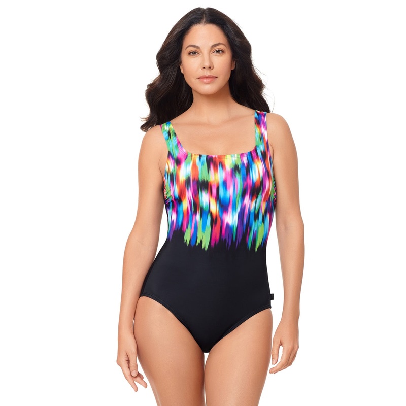 Reebok Women's Viva In Color Scoop Neck One Piece Swimsuit