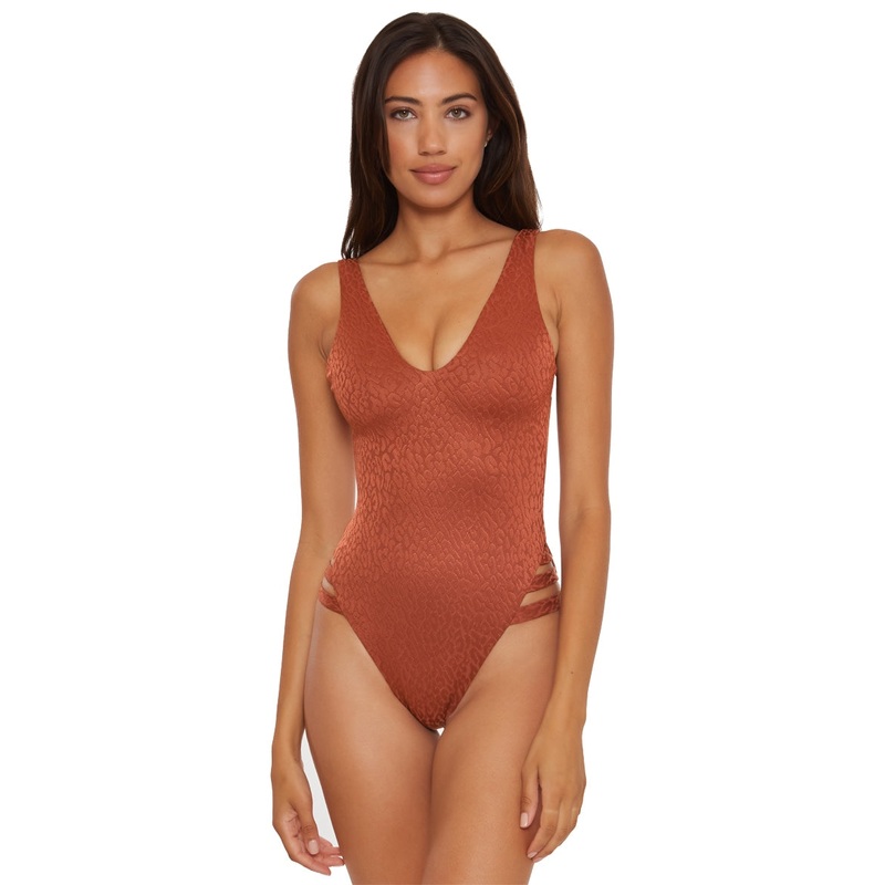 Becca Swim Women's Bronzed Plunge One Piece