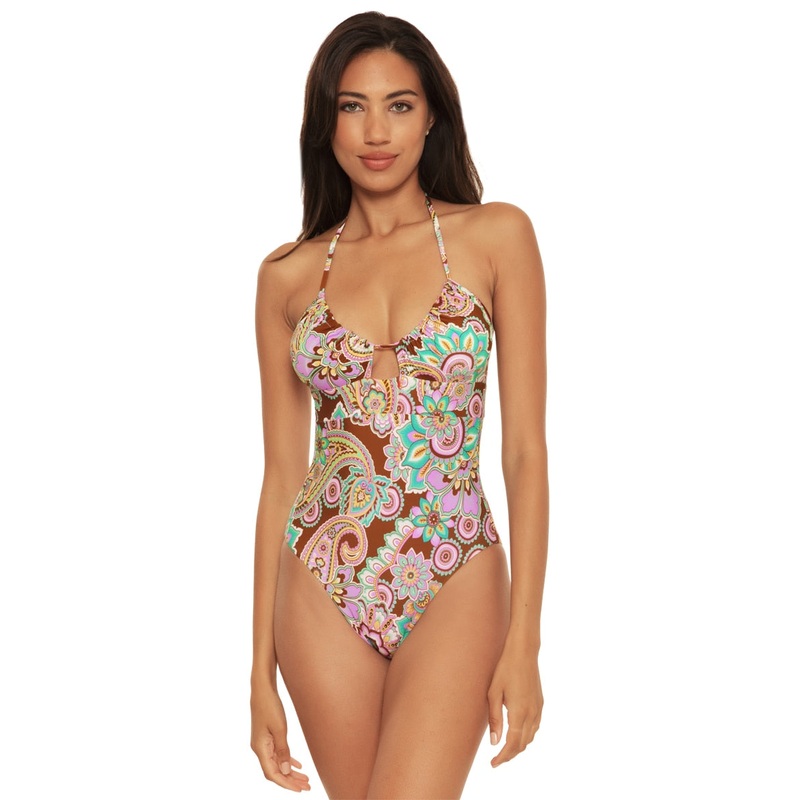 Becca Swim Women's Groovy Multi-Way One Piece Swimsuit