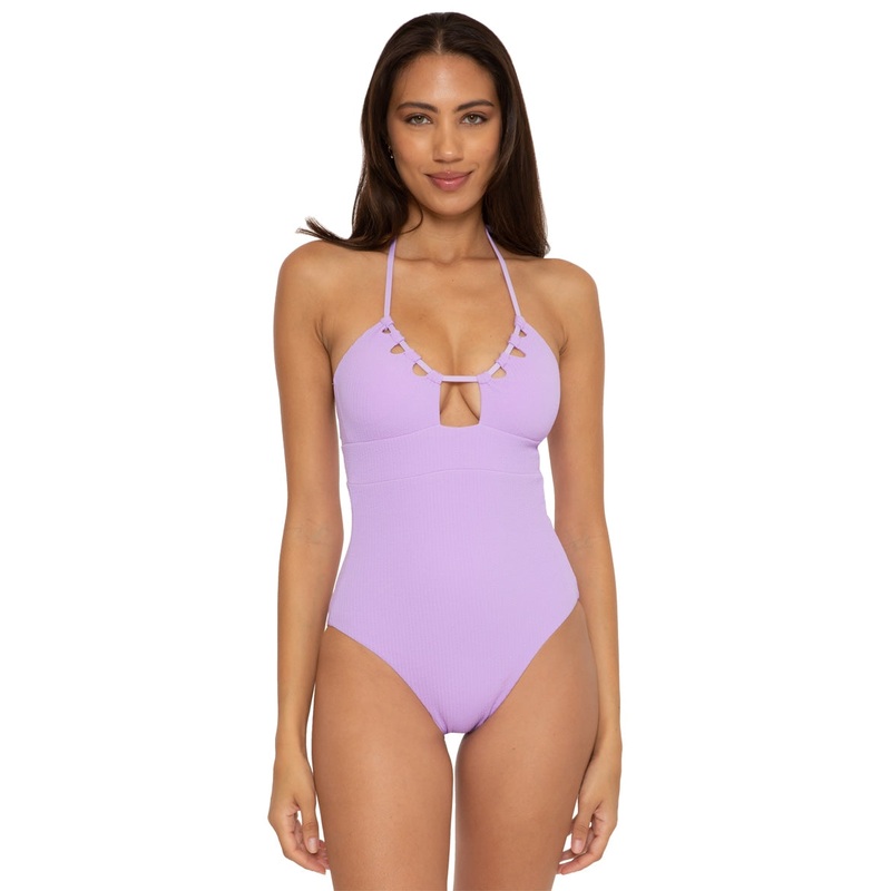 Becca Swim Women's Pucker Up Cutout One Piece Swimsuit