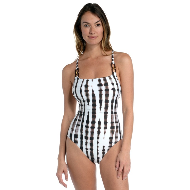 La Blanca Women's Twisted Bamboo Lingerie One Piece Swimsuit