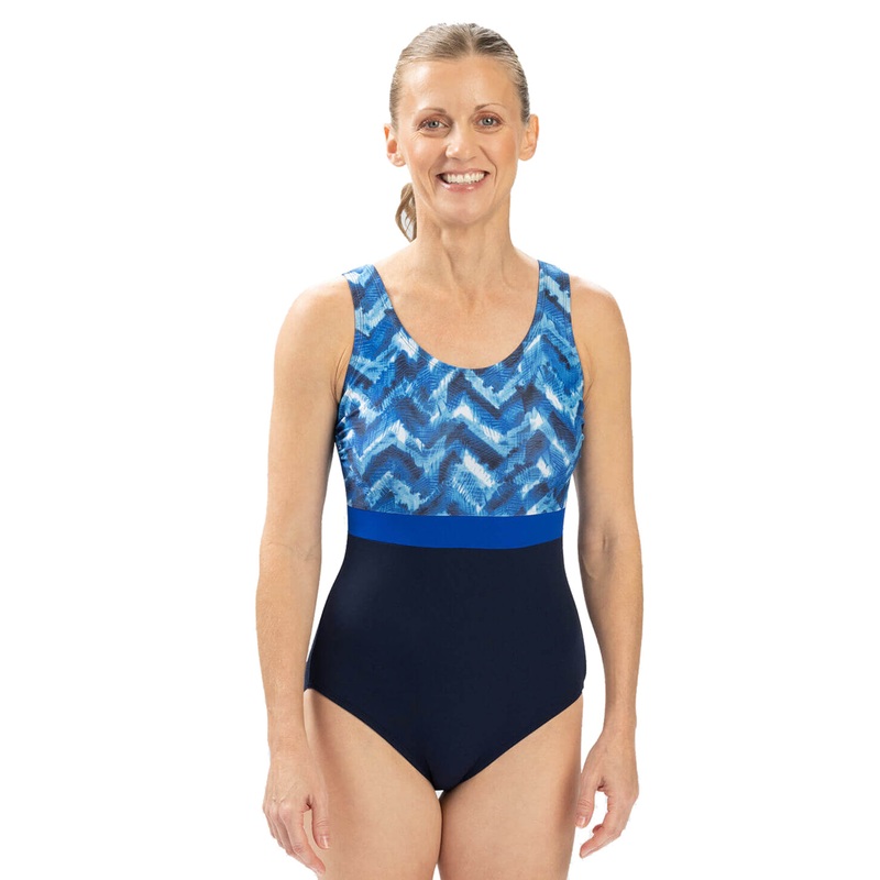 Dolfin Women's Aquashape Print Moderate Scoop Back One Piece Swimsuit
