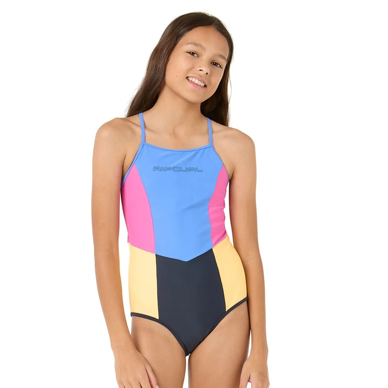 Rip Curl Girls' Block PartyOne Piece Swimsuit (Big Kid)