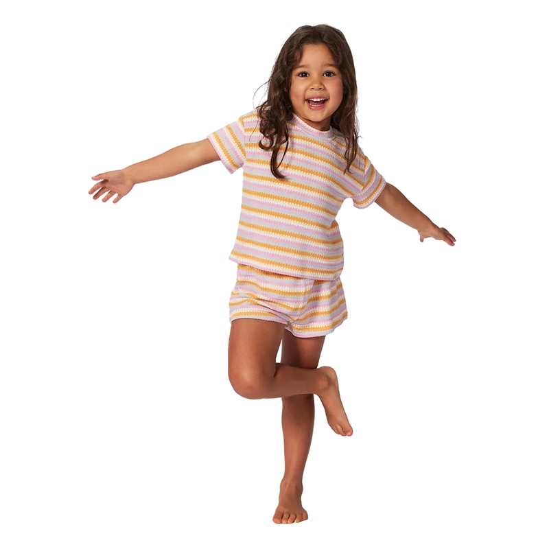 Rip Curl Girls' Rainbow Tropic Knit Tee (Toddler, Little Kid)