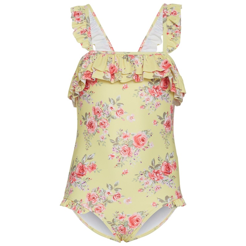 Seafolly Girls' Paradise Garden Ruffle Bandeau One Piece Swimsuit (Baby, Toddler, Little Kid)