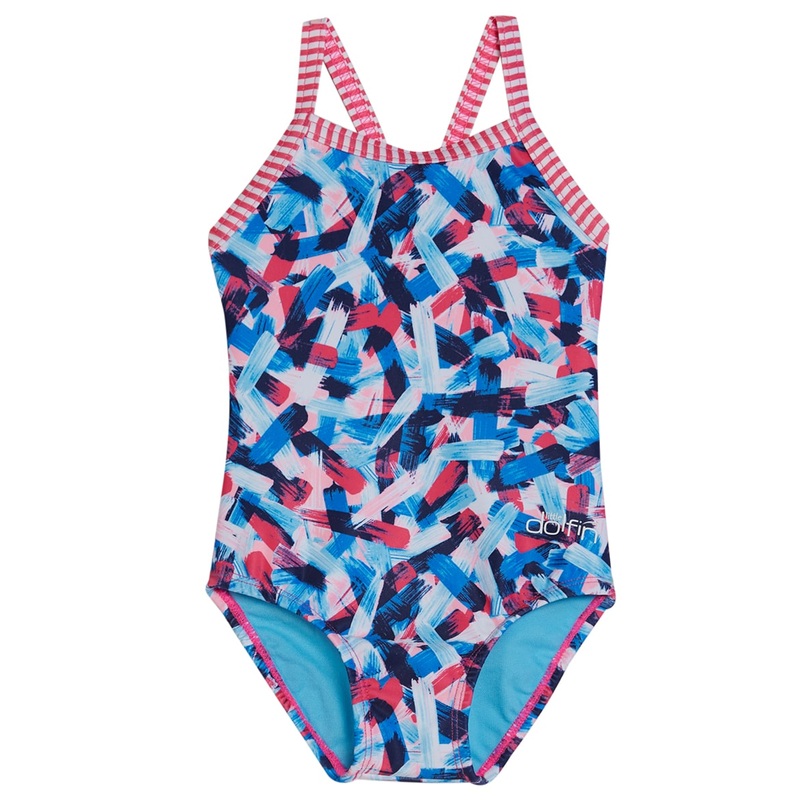 Dolfin Girls' Pretty Mess One Piece Swimsuit (Toddler)