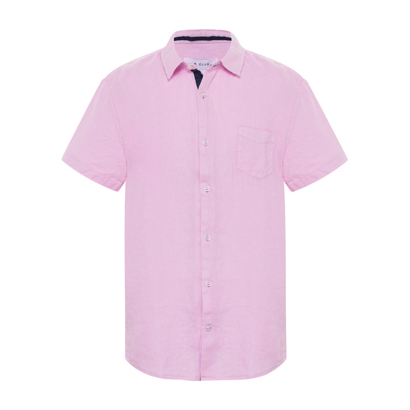 LE CLUB Boys' Peter Linen Short Sleeve Shirt (Toddler, Little Kid, Big Kid)
