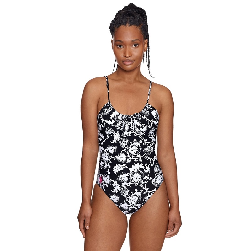 Polo Ralph Lauren Women's Vintage Vines Tie Front One Piece Swimsuit
