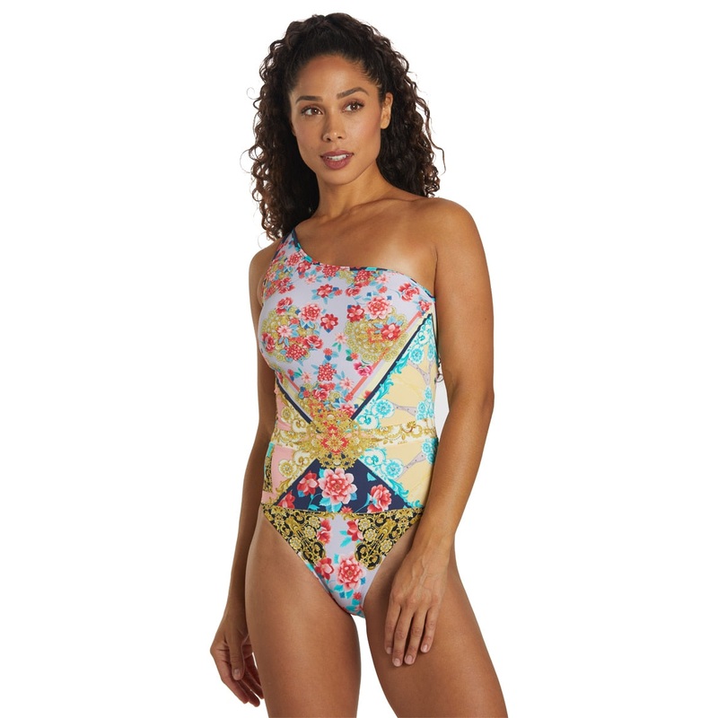 Johnny Was Women's Raina One Shoulder One Piece Swimsuit