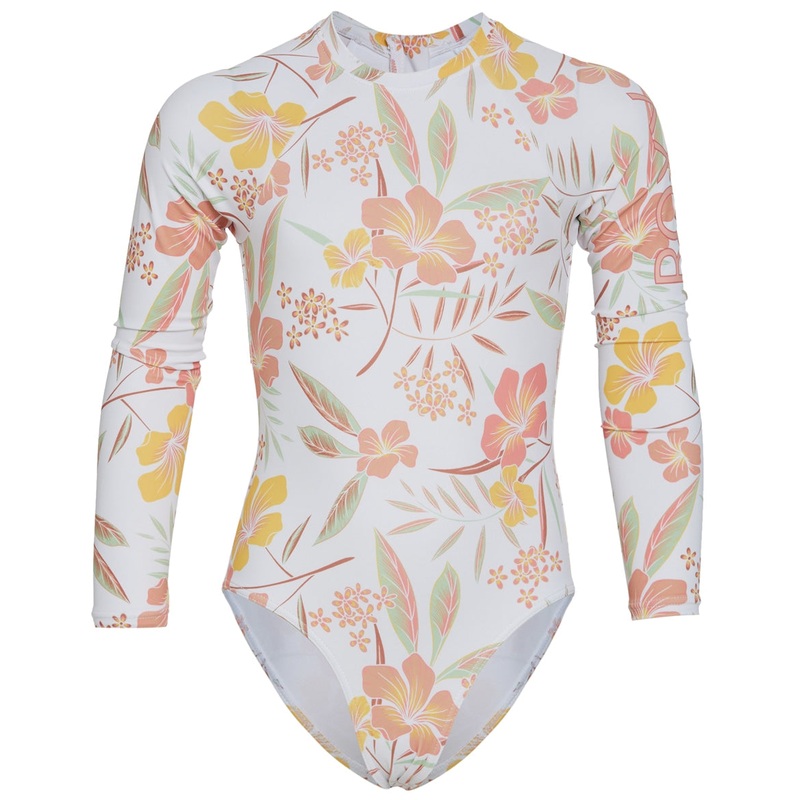 Roxy Girls' Life Enjoyers Long Sleeve One Piece Swimsuit (Big Kid)