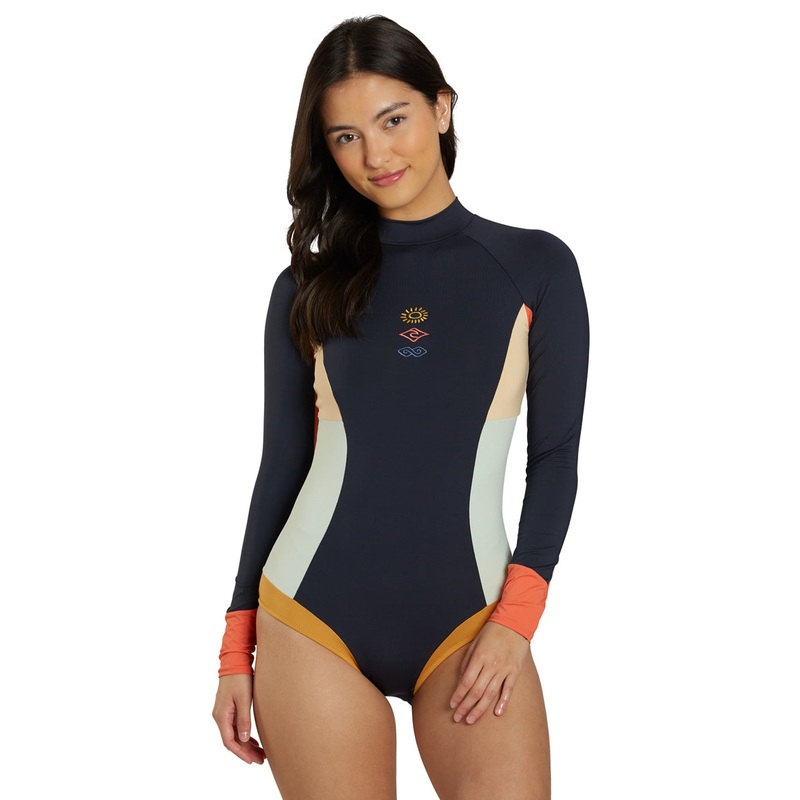 Rip Curl Women's Melting Waves Long Sleeve UPF 50 One Piece Swimsuit