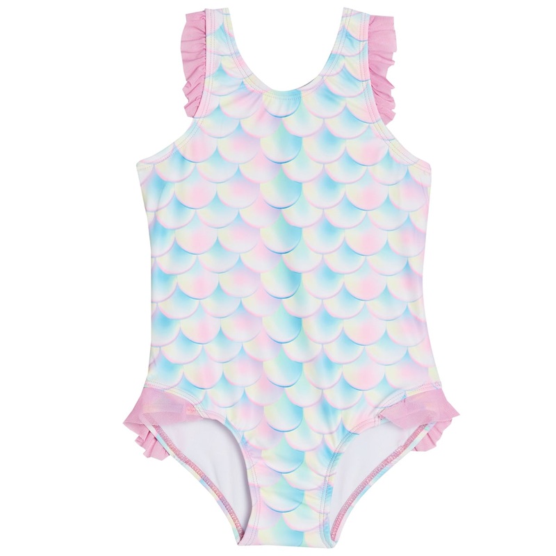 Shelloha Girls' Bubbly Mermaid One Piece Swimsuit (Baby, Toddler)