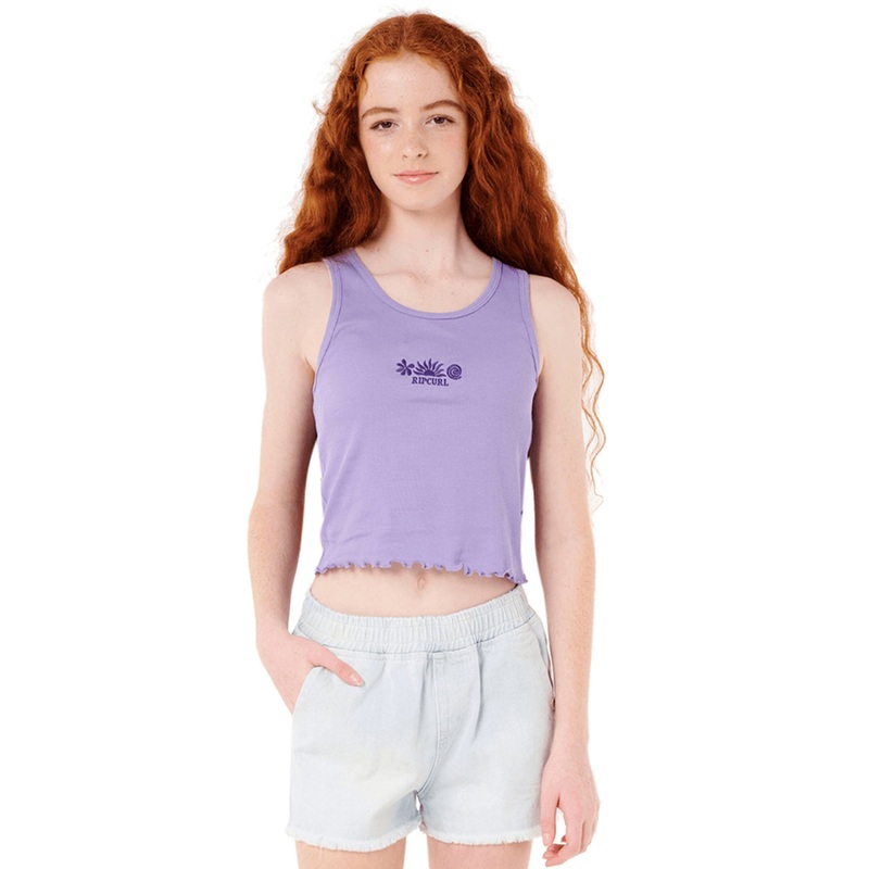 Rip Curl Girls' Neon Isles Rib Tank Top (Big Kid)