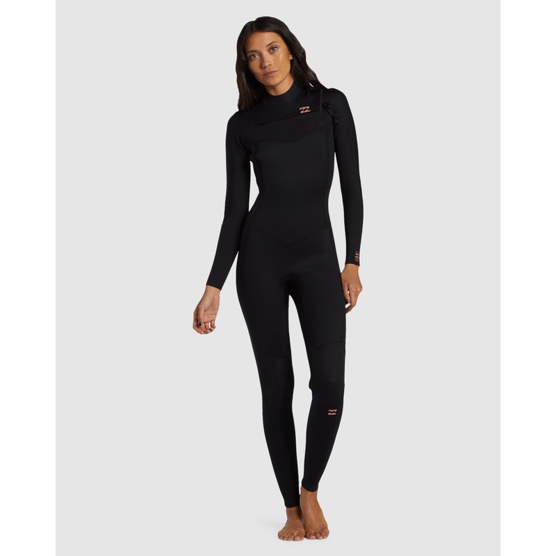 Womens 4/3mm Foil Chest Zip Steamer Wetsuit
