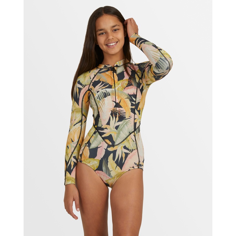 Girls 2-16 Salty Dayz Long Sleeve Springsuit